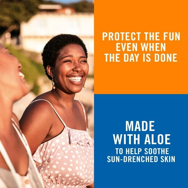 Soothing After Sun Aloe Gel For Sunburn Relief, All Skin After Sun Protection, 16 Fl Oz, FORMULATED WITH ALOE & VITAMIN E, PROVIDES SUNBURN RELIEF
