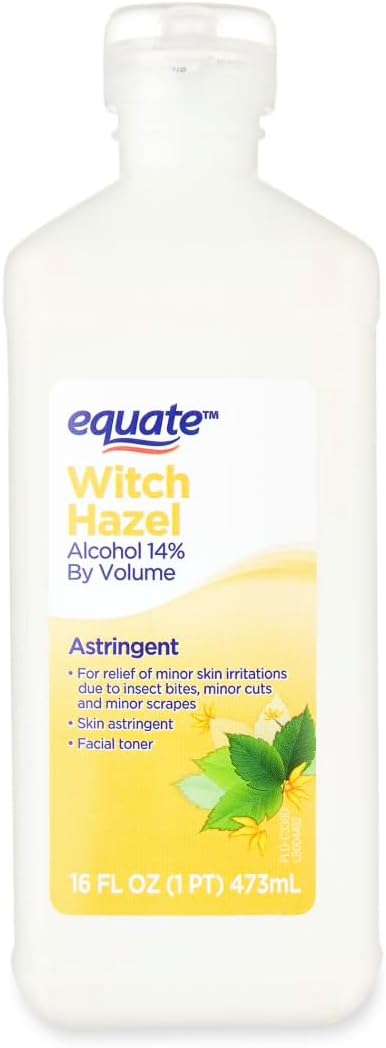Equate Witch Hazel Astringent, Facial Toner and Skin Astringent, 14% Alcohol, 16 fl oz