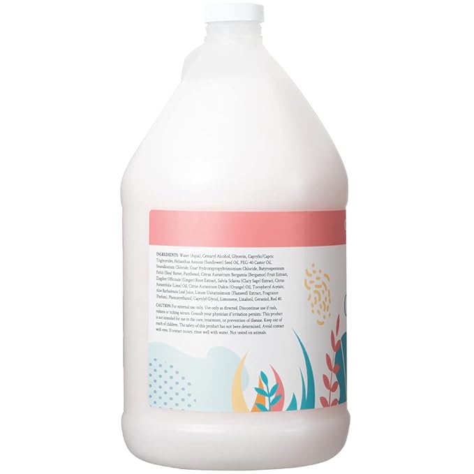 Ginger Lily Farms Botanicals Moisturizing Conditioner for Dry Hair, Champagne Mimosa, 100% Vegan & Cruelty-Free, Citrus Blend Scent, 1 Gallon (128 fl oz) Refill