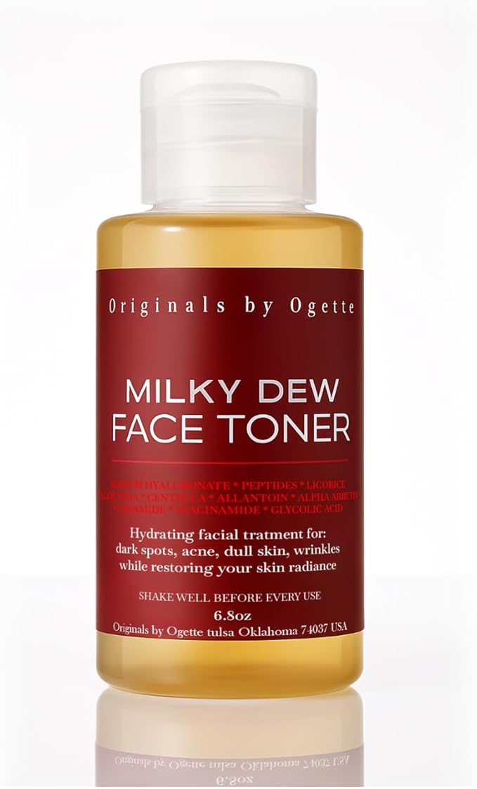 Milky Dew Face Toner, 6.5oz, Hydrating Treatment for Dark Spots, Acne, Dull Skin and Wrinkles