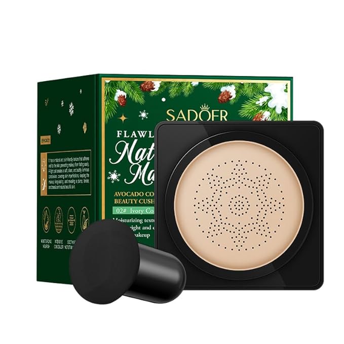 Air Cushion CC Cream Foundation Makeup, BB Cream Makeup, Color Correcting CC Cream, Tattoo Cover Up Makeup, Natural Full Coverage Foundation, Moisturizing Concealer Brighten,Even Skin Tone #01 Lvory