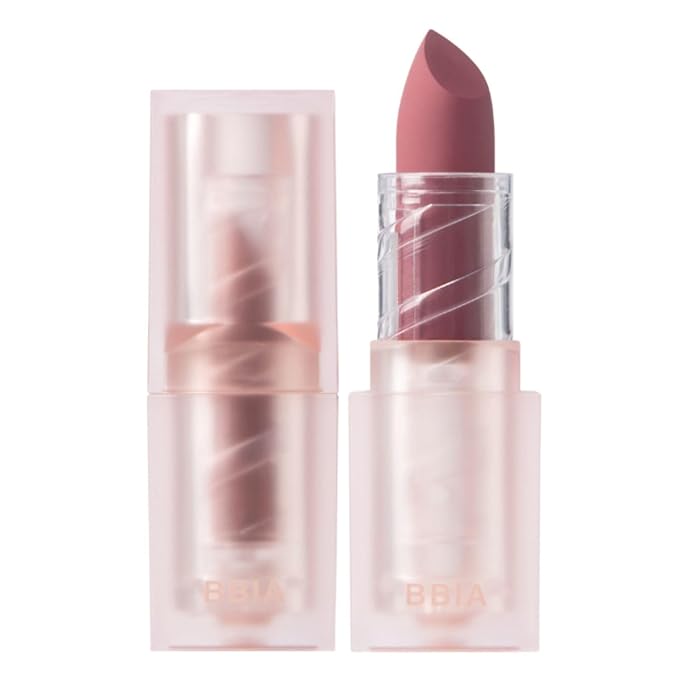 BBIA Last Powder Lipstick Series2 - Powder Matte Lipstick, Full Coverage, Non-Drying Matte Finish, Weightless Velvet Texture, Long-Lasting Lip Makeup, MLBB, Vegan, Korea Lip Makeup (08 EARL GREY)