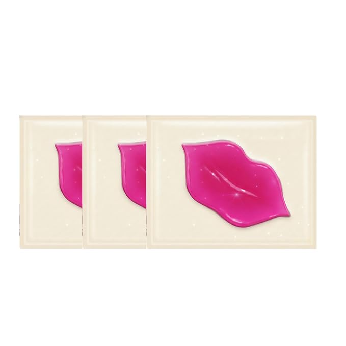 Queen Hydrating & Moisturizing Royal Plump Edition - 30 Pieces Collagen Lip Mask Anti-Wrinkle, Anti-Aging, Firms & Hydrates Lips, Pink, Hylauronic Acid, Vitamin E For Royal Lips