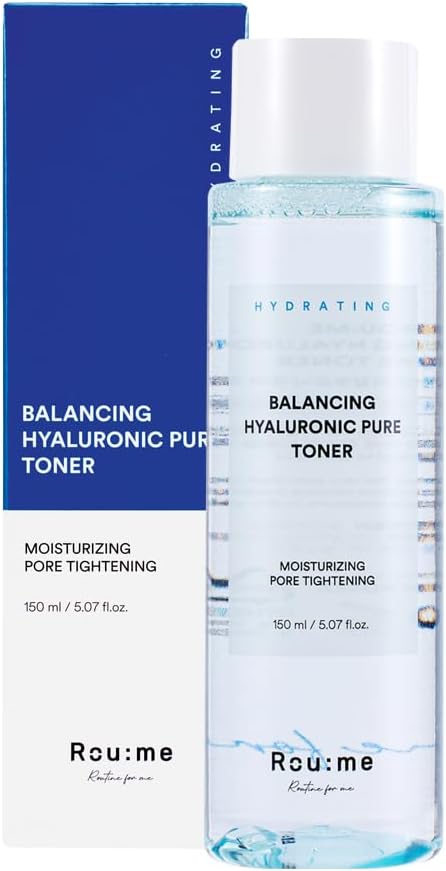 ROUME Balancing Hyaluronic Pure Toner 5.07 fl.oz. (150ml) – Korean Hydrating Toner for Dry and Sensitive Skin, with 7-Layer Hyaluronic Acid, Panthenol & Dual Function Whitening & Anti-Wrinkle