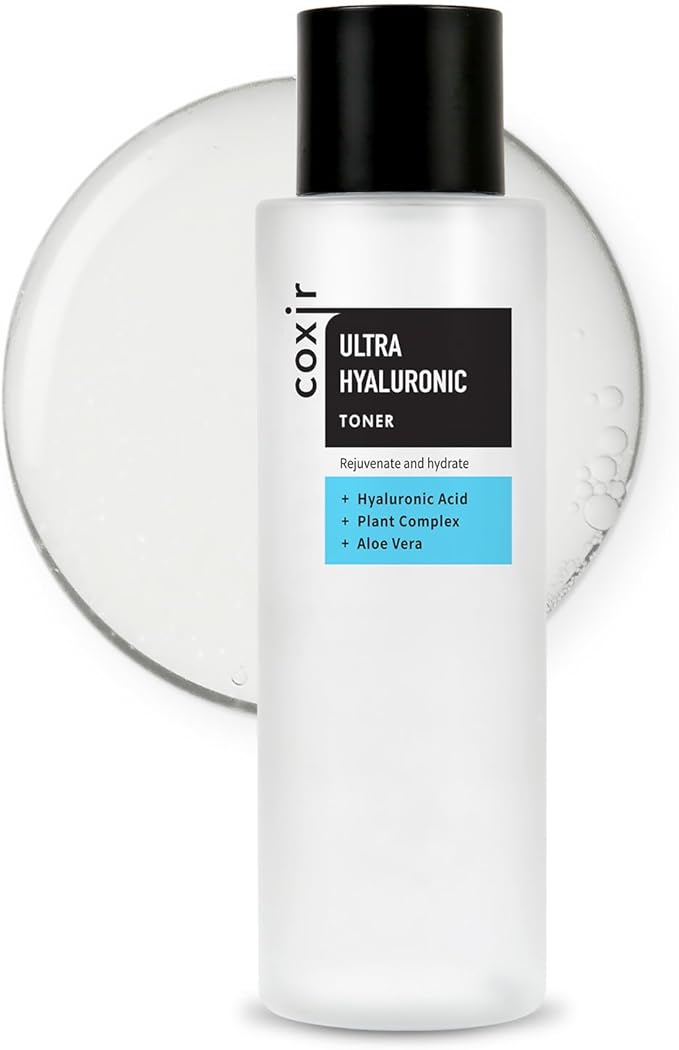 coxir Ultra HYALURONIC Acid Toner | HYDRATION-14-Complex| Hydrating, Smoothing, Calming, Moisturizing, Paraben Free, Cruelty Free, Korean Skin Care [150ml/5.07 fl.oz.]