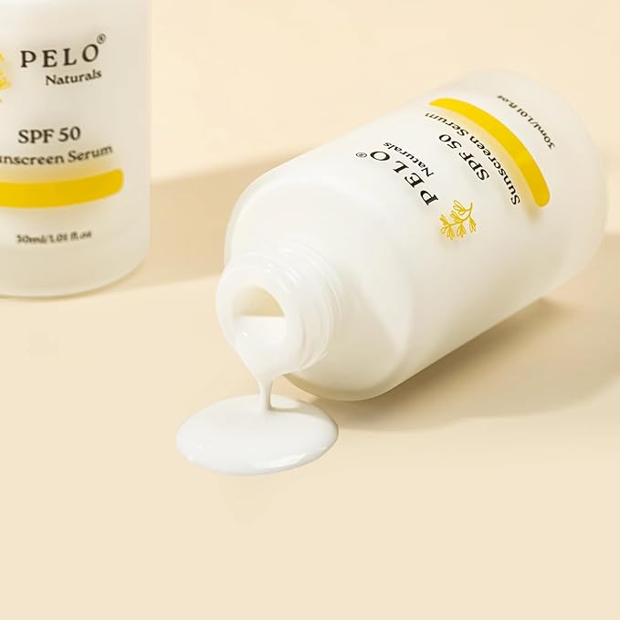 SPF 50 Serum- Lightweight Mineral Facial Sunscreen for All Skin Types- Dewy Glow, No White Cast- Sunscreen for Face with Zinc Oxide, Titanium Dioxide 1oz