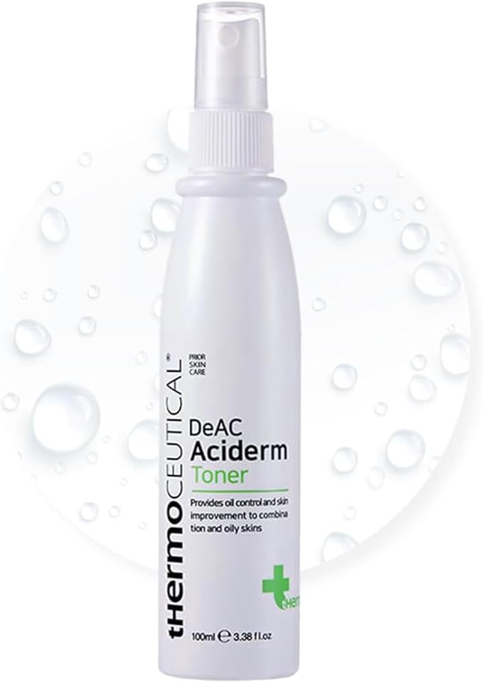 tHermoCEUTICAL DeAC Aciderm Toner - Refreshing Cooling Toner, Targeted Acne Solution, Relieves Skin Sensitivity for Oily, Acne Prone Skin, 3.38 fl.oz