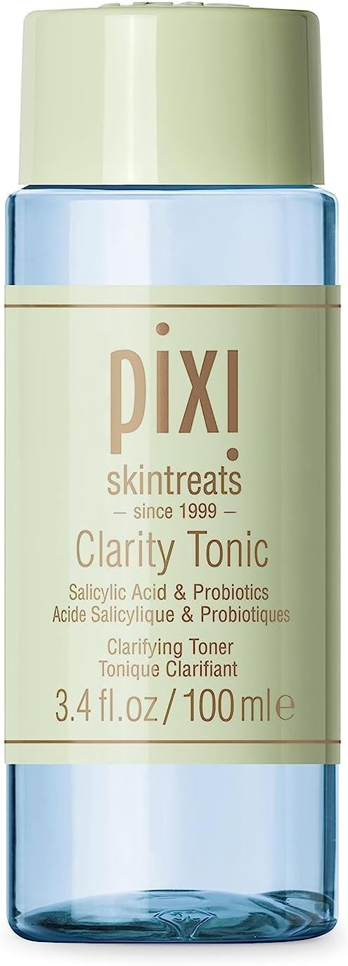 Pixi Beauty Clarity Tonic 100ml, AHA & BHA Toner | Minimize Pores, Promote A Clearer, Healthier Complexion, 3.4 Fl Oz
