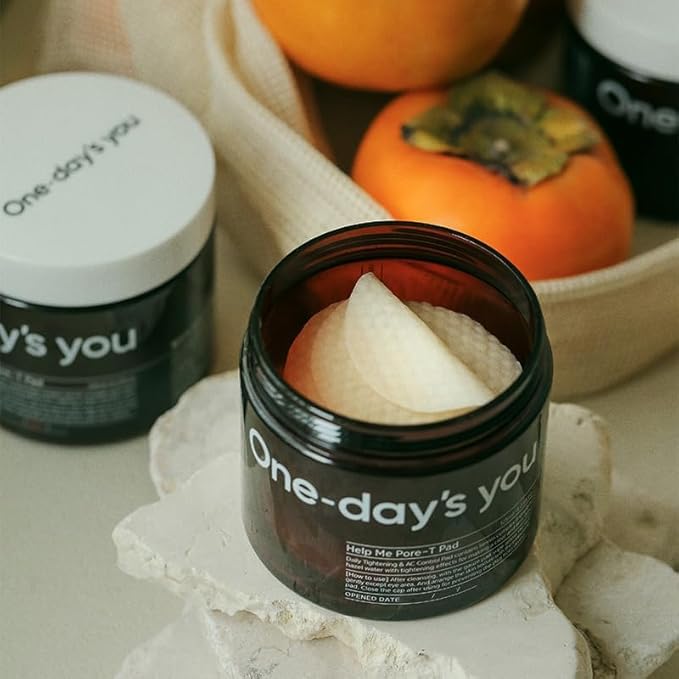 ONE-DAY’S YOU Help Me! Pore-T Toner Pads | Daily Pore Care & Moisturizing Korean Skincare | 60 Pads | Low Acidity & Pore Improving Formula