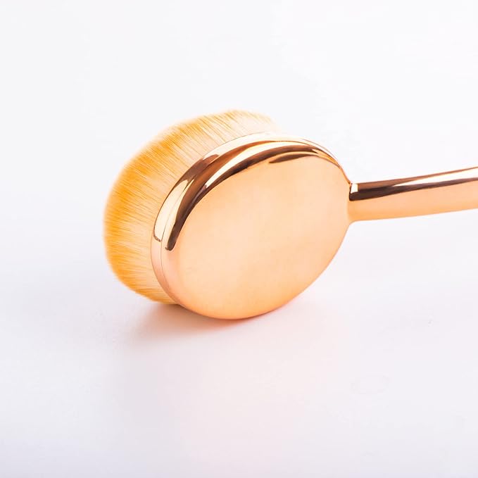 Yoseng Oval Foundation Brush 5 Pcs Toothbrush Makeup brushes Fast Flawless Application Liquid Cream Powder Foundation With Makeup Brush Case