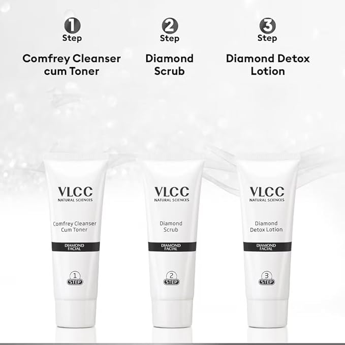 VLCC Diamond Facial Kit + FREE Rose Water Toner | 300gm + 100ml