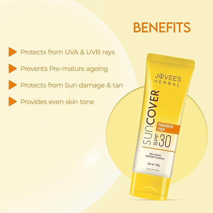 Jovees Sandalwood Suncover Natural Protection Spf 30, 100g