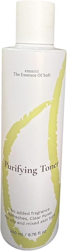 Emarri The Essence of Soft Purifying Toner, No Added Fragrance, for Oily and Mixed Skin Types, 200 ml / 6.76 fl oz