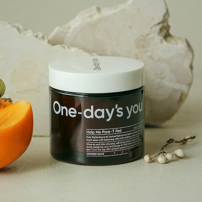 ONE-DAY’S YOU Help Me! Pore-T Toner Pads | Daily Pore Care & Moisturizing Korean Skincare | 60 Pads | Low Acidity & Pore Improving Formula