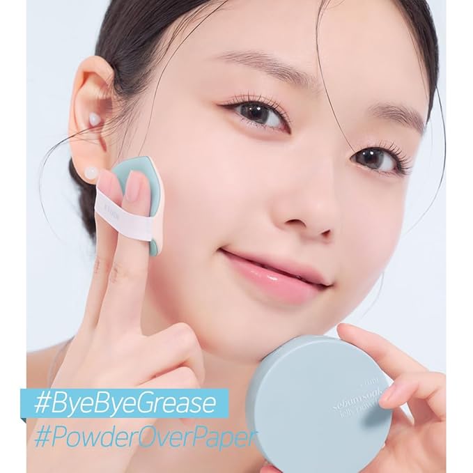 ETUDE Sebum Soak Jelly Pressed Powder makeup setting powder oil control, matte finish for oily and combination skins