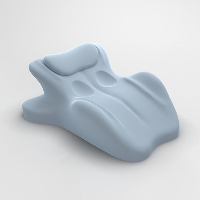 Ergonomic Memory Foam Wedge Pillow, 27° Angled Support for Neck and Waist, Multi-Position Support Pillow (Blue)