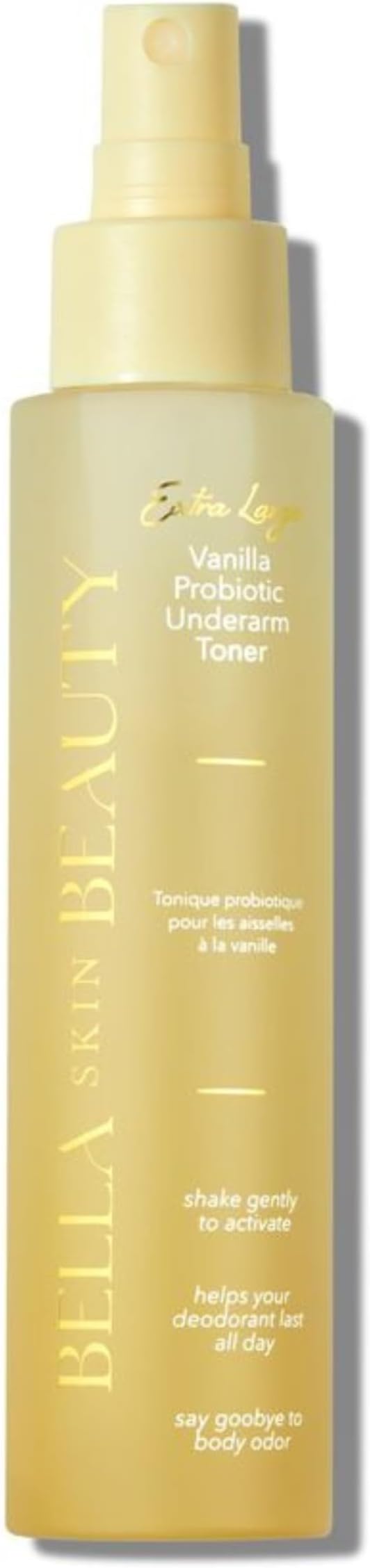 Bella Skin Beauty Deodorant Enhancer® Probiotic Underarm Toner - Vanilla - Patented Pre-Deodorant Spray That Helps Deodorants Last Longer and Helps Sweat Stay Odorless - Underarm Spray, Wipe, Apply