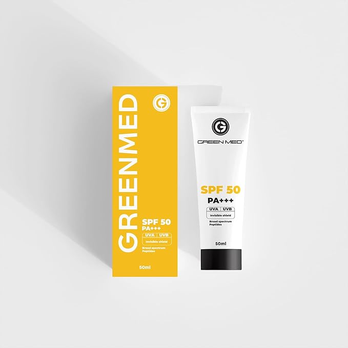 GreenMed SPF 50 Mineral Sunscreen for Face – Invisible, Non-Greasy, Broad Spectrum UVA/UVB Protection, Water Resistant, Lightweight Facial Sunscreen, 1.76 oz