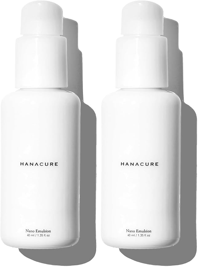 Hanacure® Nano Emulsion Moisturizer - 40ml - Weightless Anti-Aging Moisturizer for Face, Skin Firming and Tightening Lotion (Pack of 2)