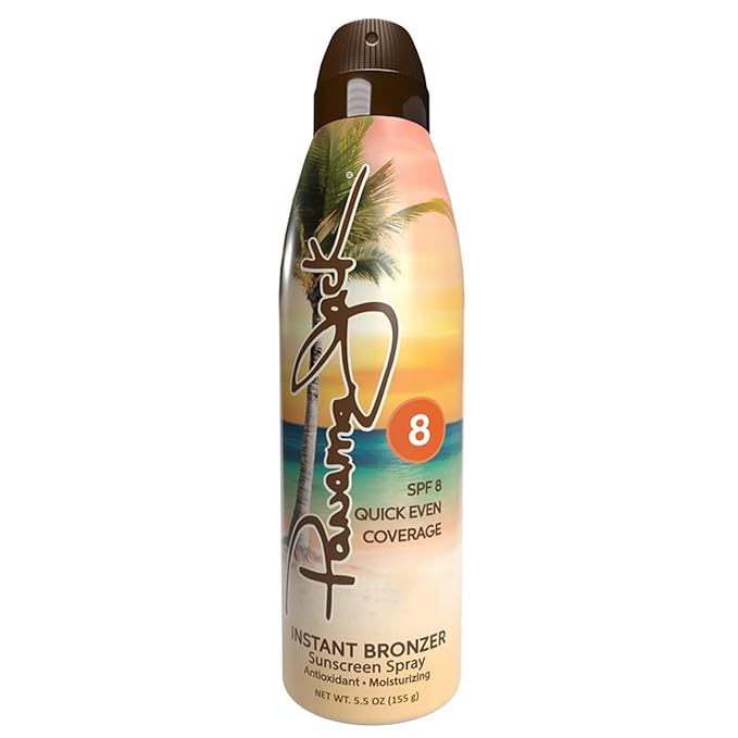 Panama Jack Instant Bronzer Sunscreen - SPF 8, Antioxidant, Moisturizing, PABA, Paraben, Gluten & Cruelty Free, Water Resistant (80 Minutes), 5.5 OZ (Pack of 2)