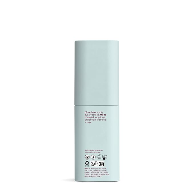 ATTITUDE Anti Aging Face Cream, With Hyaluronic Acid, Peptides & Ceramides, For Wrinkles & Fine Lines, Fragrance Free Skincare, Dermatologically Tested, For Women & Men, EWG Verified, Vegan, 1.7 Fl Oz