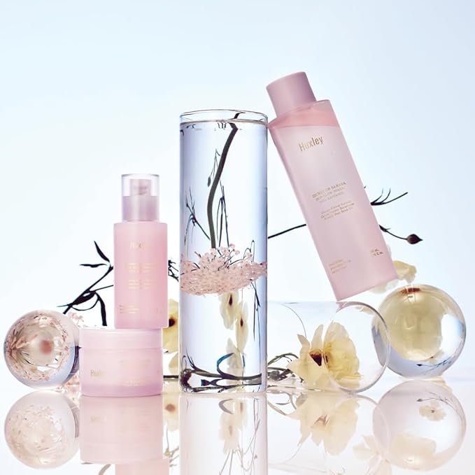 Huxley Korean Glass Skin Set – Toner Essence Cream