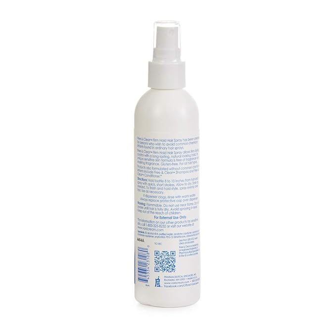 Vanicream Firm Hold Hairspray, Fragrance and Gluten Free, For Sensitive Skin, 8 Ounce, Packaging May Vary (Pack of 2)