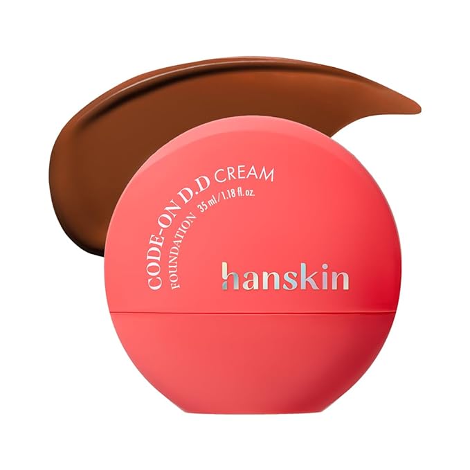 Hanskin DD Cream Contour – Korean Sculpting & Shading Liquid for Tan & Deep Skin | Lightweight Semi-Matte Face Contour, Blendable Pore-Blurring Makeup | Shade 52 Deep Cocoa | 1.18 fl oz