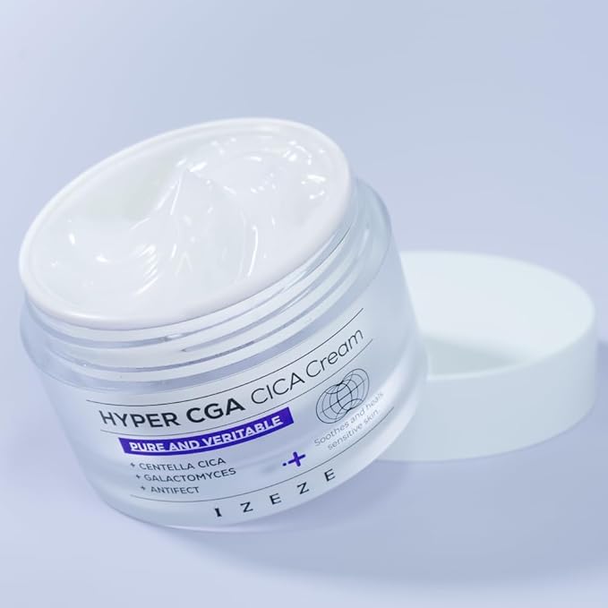 IZEZE Hyper CICA Toner 5.07 fl.oz, 150ml and Hyper CICA Cream 1.69 fl.oz, 50ml Bundle l Low-Irritation Centella CICA Facial Toner, Korean Skin Care for Sensitive Skin, Acne-Prone Skin