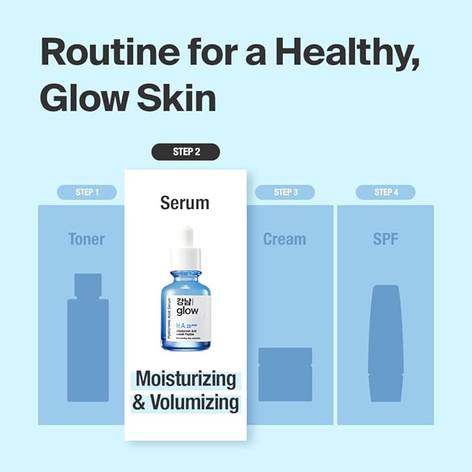 Hyaluronic Acid Serum - Korean Skin Care I Hydrating Serum for Face with Hyaluronic Acid & Vitamin B5 & Vegan Collagen I Face Moisturizer for Plumping and Fine Lines 1.01 fl oz