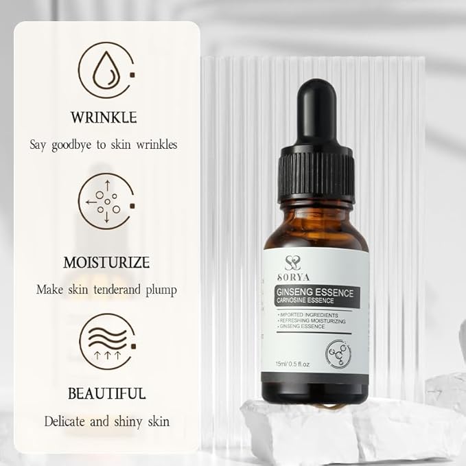 SORYA Korean Red Ginseng Skin Care Set (8-Piece) – Complete Daily Skincare Routine with Cleanser, Toner, Serum, Lotion & Moisturizer