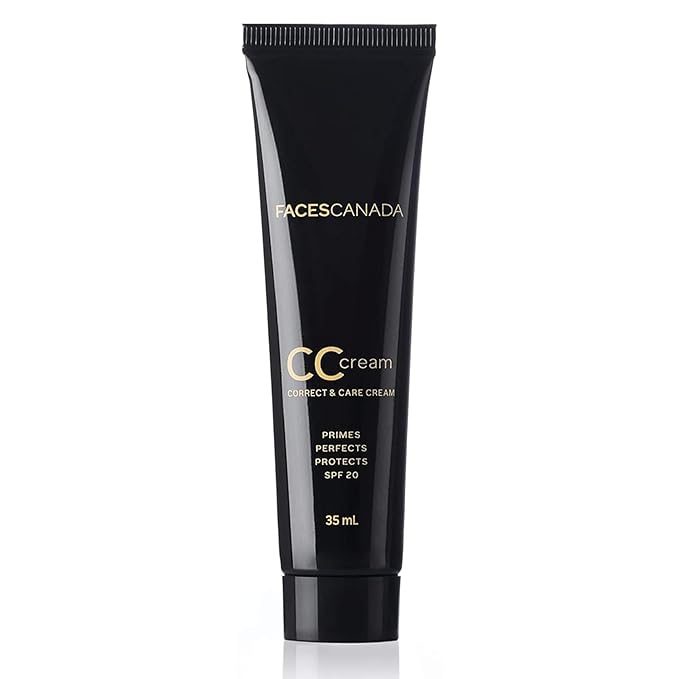 FACESCANADA CC Cream | Primes, Perfects & Protects with SPF 20 | Lightweight Color Correcting Cream for Natural Coverage | Evens Tone, Conceals & Hydrates Skin | 1.18 Fl Oz (35ml)