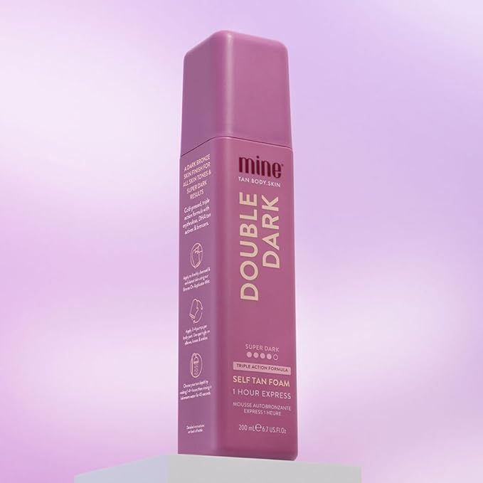 MineTan Double Dark Self Tanning Foam | Bronze Collection - Fake Tanner Mousse for a Deep Bronzing Glow, 1 Hour Express, Face & Body, Ultra Hydrating Formula, Coconut Scented, Vegan 6.7 Fl Oz