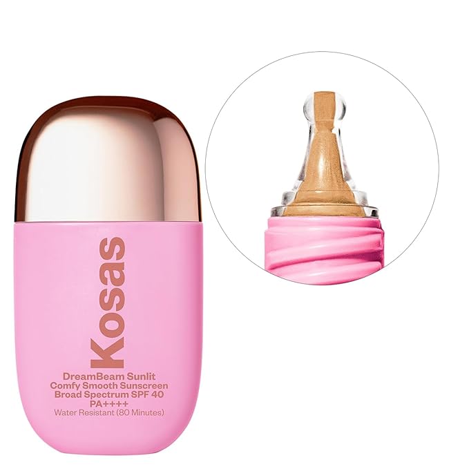 Kosas DreamBeam SPF 40 Mineral Sunscreen for Face + Makeup Prep – Lightweight Hydrating Sun Protection, 40 ml