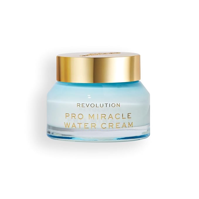 Revolution Beauty London Pro Miracle Water Cream, Dermatologist-Recommended Hydrating Moisturizer & Water Gel Cream with Hyaluronic Acid & Niacinamide, Vegan & Cruelty-Free, 1 oz