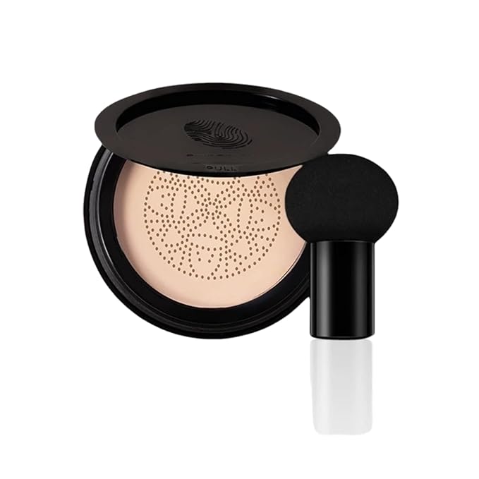 Mushroom Head Cushion Foundation - Multi-Use CC/BB Cream Tinted Moisturiser, Full Coverage Skin Tint Concealer, Long-Lasting Moisturizing Brightening Nude Glow (01# ivory white)