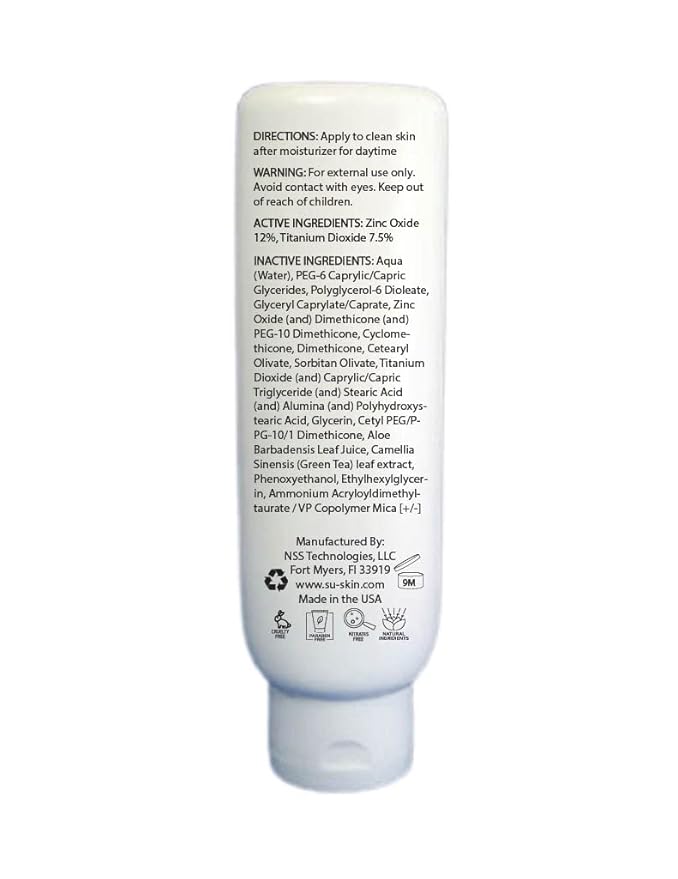 Su-Skin Body Shield Tinted Mineral Sunscreen for Body SPF Zinc Oxide Titanium Dioxide