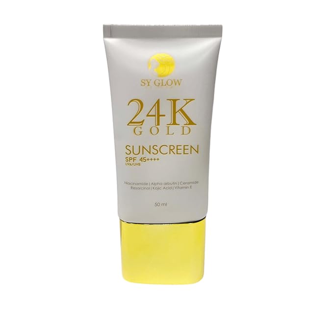 SY GLOW 24K Gold Rejuv (2 packs) 4-Step Facial Kit + SPF Sunscreen with Niacinamide & Ceramides – Complete Skincare Bundle