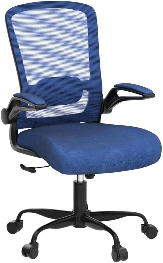 Mimoglad Office Chair, Ergonomic Desk Chair with Adjustable Lumbar Support, High Back Mesh Computer Chair with Flip-up Armrests-Task Chairs, Executive Chair for Home Office