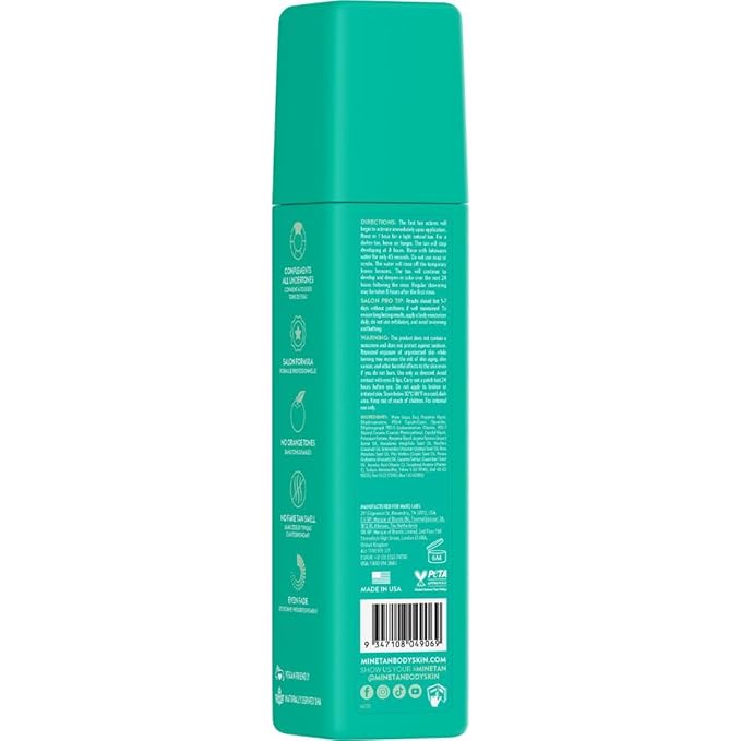 Minetan Olive Self Tanning Foam | Color Base Tan Collection - Dark Beach Bronze Glow, 1 Hour Instant Express, Face & Body Fake Sunless Tanner Mousse, For All Skintones, 6.7 Fl Oz