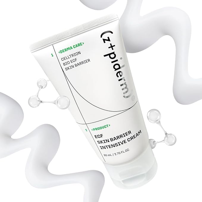 Zipiderm EGF Skin Barrier Intensive Hydration Set – Cleansing Foam + Cream Toner + Hydro Ampoule + Intensive Cream, Korean 4-Step Deep Hydration & Barrier-Repair Routine for Dry & Sensitive Skin