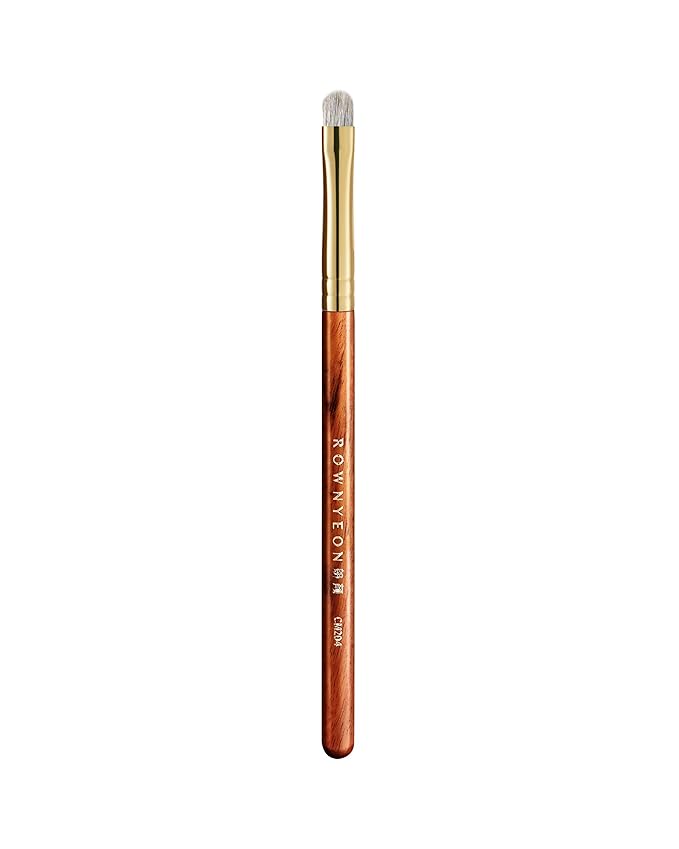 Desert Oak Series Precise Detail Shader - 7mm Arctic Fox & Goat Hair Brush for Lash Line & Outer V, Luxury Bubinga Handle (CM 204)