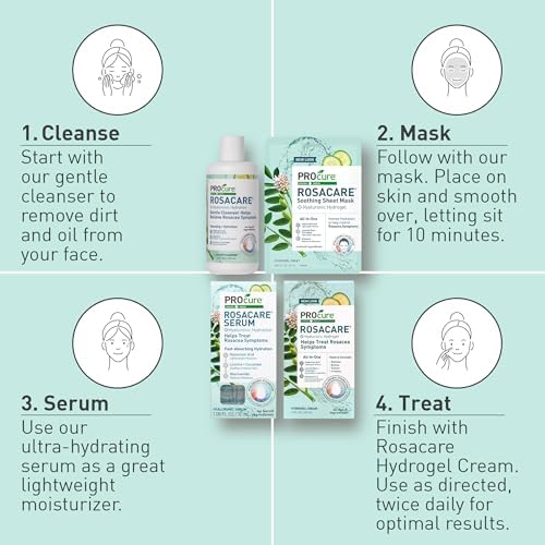 PROcure Rosacare CC Hydrogel 2 fl oz – Color-Correcting Redness Relief Gel with Hyaluronic Acid, Cucumber & Licorice Root for Sensitive Skin