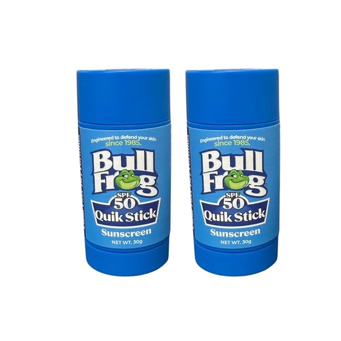 Bullfrog Quik Stick Sunscreen SPF 50 | Oxybenzone & Octinoxate Free | Broad Spectrum Moisturizing UVA/UVB, 2 pack