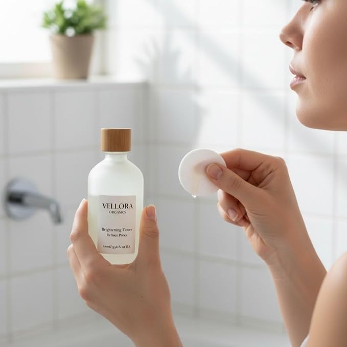 GOODY 2'S Vellora Organics Brightening Toner – Natural Skin Care Toner, 100ml (3.38 fl. oz)