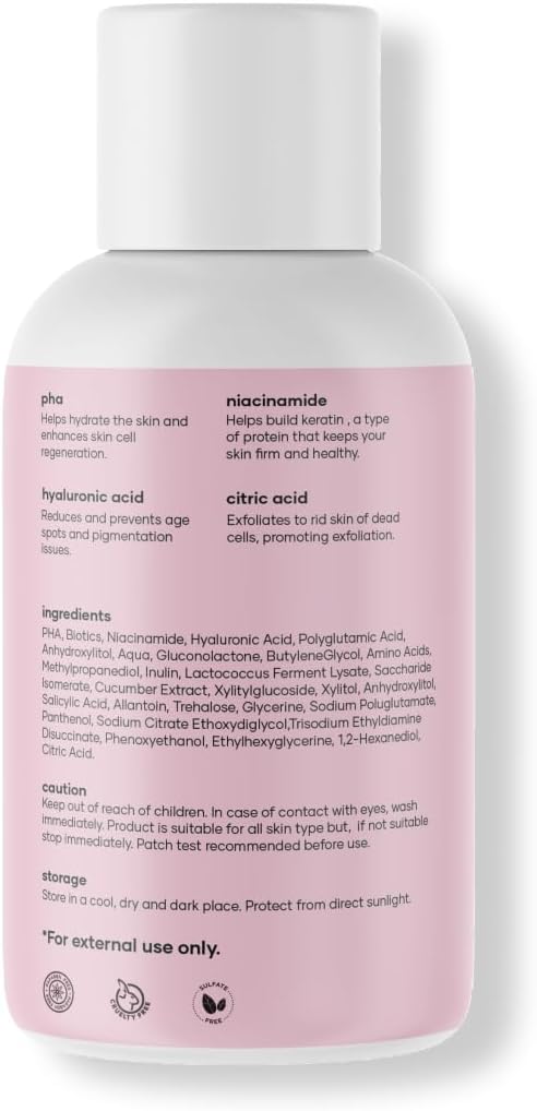 Saturn by GHC Face Toner with 2% Green Tea, 2.5% Niacinamide & Hyaluronic Acid for Pore Tightening & Anti-Aging, Suitable for Acne Prone Skin, 150 Ml (Pack of 1)