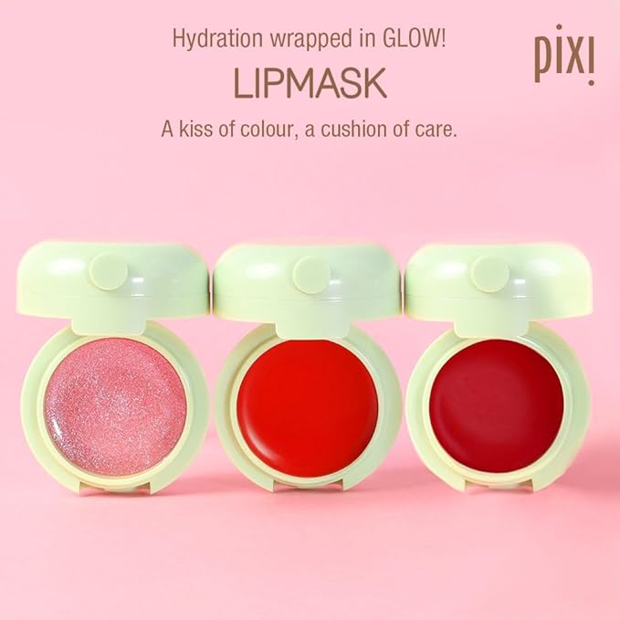 Pixi Beauty LipMask | Tinted Hydrating and Moisturizing Lip Balm Jelly |Lip Gloss Infused with Camellia, Jojoba and Pomegranate | Caliente |0.3 fl.oz / 8 g