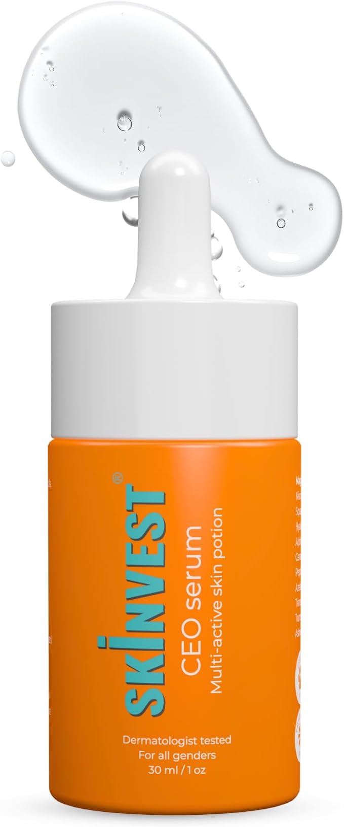 SKINVEST CEO 3 in 1 Serum Toner Moisturizer 50Ml Vitamin C with Niacinamide Hyaluronic Acid for Glowing Moisturized Skin Fights Acne Pimples Pigmentation Face Toner for Men Women for All Skin Types
