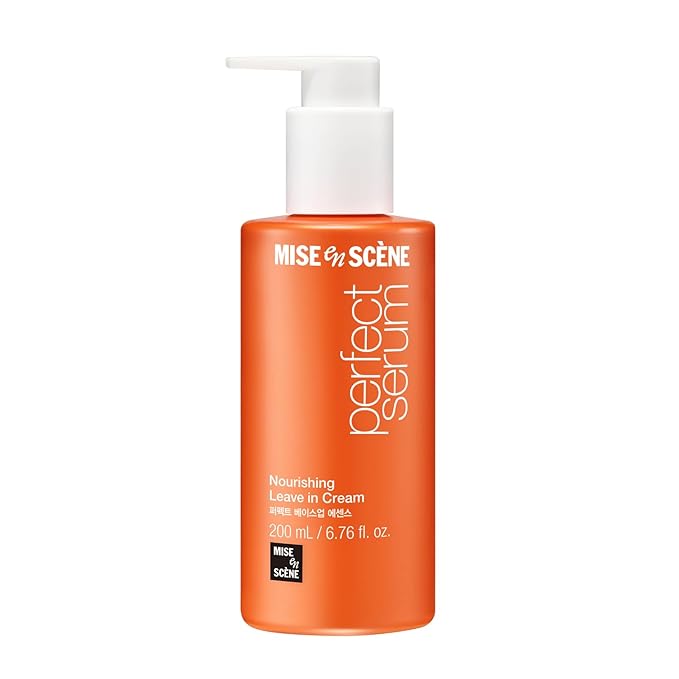 Mise En Scene Perfect Base Up Essence - Leaved In Conditioner for Heat Protectant, for Frizzy & Dry | Lightweight Cream Texture | Fast Absorbing | Smooths, Shine | Korean Hair Care (6.76 Fl. Oz.)