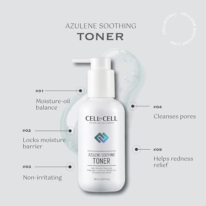Azulene Soothing Toner | Gentle Watery Toner for a Calm & Even Toned Skin | 150ml